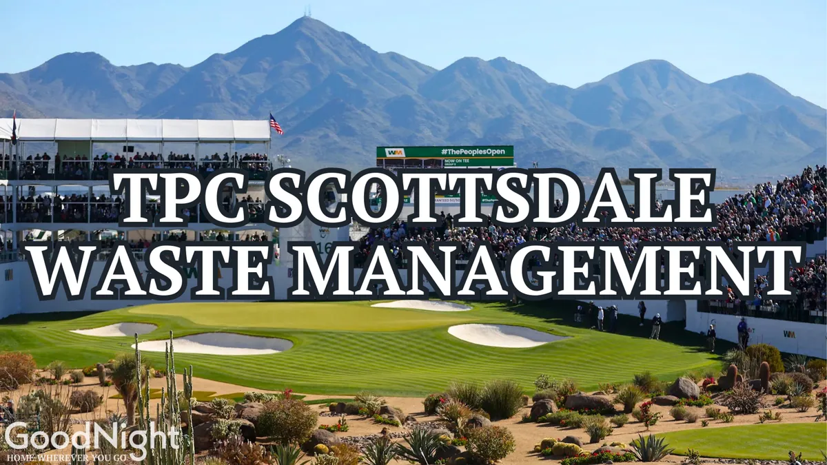 A lively golf course scene with mountains in the background, tournament signage, and a crowd enjoying the action. The atmosphere is energetic, connecting leisure with networking and team-building opportunities.